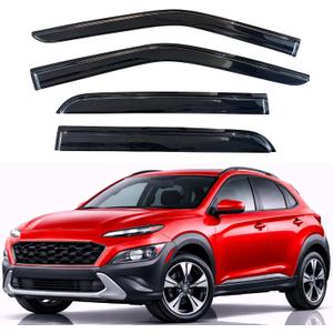 KPY Rain Guards Fit for 2018-2023 Hyundai Kona, Out-Channel Window Visors Vent Wind Deflectors 4PC, Car Accessories for 18-23 Kona