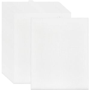 BUYGOO 20 Pack 7 Count Clear Plastic Mesh Canvas Sheets for Embroidery, Acrylic Yarn Crafting, Knit and Crochet Projects - 10.5'' x 13.5''