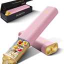 7 Day Metal Pill Organizer, Luxury Pill Compact, Travel Pill Case for Purse, Elegant Fancy Gold Pill Case for Vitamins, Medicine, Supplements, Luxury Wellness Gift - Pink (Rose Quartz (Pink))