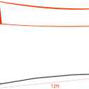 Portable Volleyball Net System Capable of preventing Sagging withThickened Poles, Height Adjustable UV-Resistant Tear-Proof Mesh and Carry Bag for Backyard, Beach and Outdoor Practice, 12ft