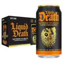 Liquid Death Soda-Flavored Sparkling Water - Squeezed To Death (Classic Orange Soda), Less Sugar*, Huge Flavor, No Caffeine, No Artificial Sweeteners, 12 Fl Oz (Pack of 12) (EXP 06/27/27)
