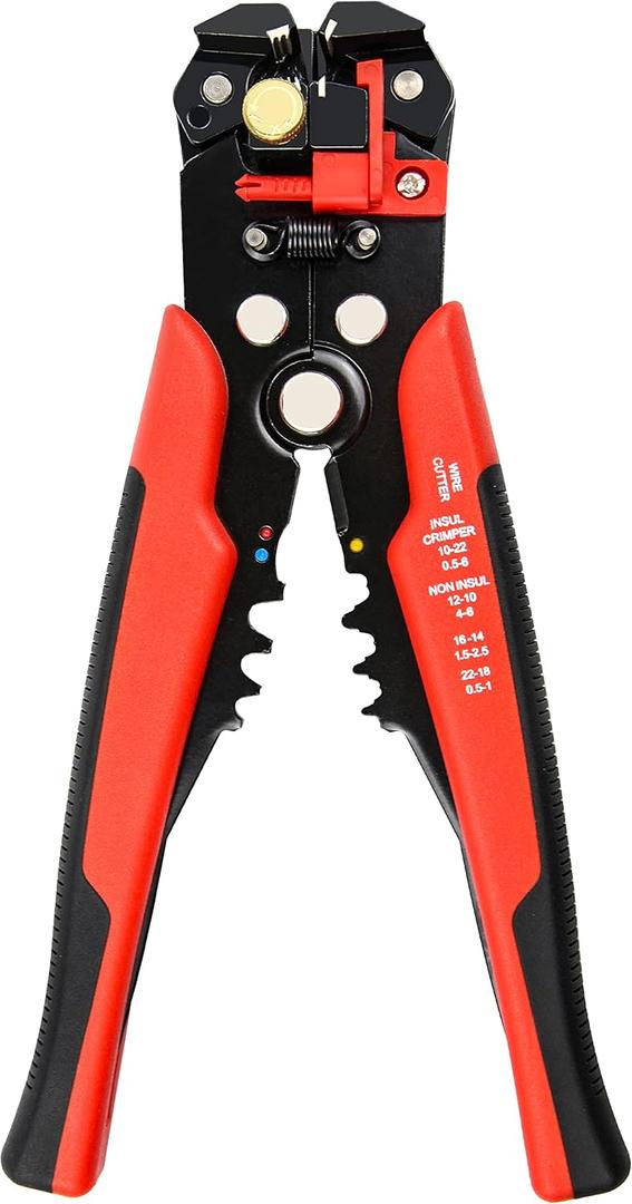 2 x YIYITOOLS Wire Stripping Tool, Self-adjusting 8-Inch Automatic Wire Stripper/Cutting Pliers Tool for Wire Stripping, Cutting, Crimping 10-24 AWG (0.2~6.0mm²),XT-1-002