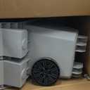 AAIN Wheel Barrel, 2 Wheel Wheelbarrow. 300 LB Yard Cart with 9 in Maintenance-Free Solid Wheels, Trash Cart with Wheels, Push/Pull Design, Grey