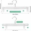 10 Pack Skirt Hangers，Pants Hangers with Clips，360 ° Swivel Hooks Space Saving Hangersfor Pants, Skirts, Clothes, Jeans，Translucent