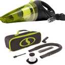 Auto Joe ATJ-V501 12-Volt Portable Car Vacuum Cleaner w/16-Foot Cable, Interior Auto Detailing Accessory Kit, HEPA Filter x2 and Storage Bag, Green