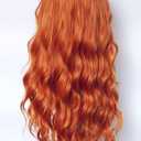 Long ginger red wig,red curly wig synthetic Heat Resistant Fiber 28inches long red braids Costume Wig for Women