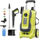 Electric Pressure Washer 4800PSI-Max 3.2GPM Power Washer Wash Machine Electric Powered with Foam Cannon for Car, Floor, Garage, Patio Washing, Yellow