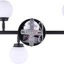 Horizon LED Track Light - 7-Light, 29W Integrated LED, 1600 Lumens, 3000K, Dimmable, 38" Wide, Black Finish, Modern Lighting for Kitchens, Studios