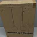 2 Pack 7.2-Inch Globe Pendant Lights, Mid Century Gold Pendant Light Fixtures, Globe Pendant Lights Kitchen Island with Milk Glass Shade Adjustable Hanging Fixture for Dining Room (Bulbs not Included)