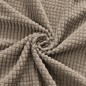 Stretchable Office Chair Seat Cover, Elastic Chair Slipcover with Tie Straps, Dining Chair Slipcover Machine Washable, Fits Seat Size 17.7"-21.7" (Brown) 3 prs