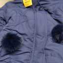 Girl Winter Dress Coats Hooded Fleece Jacket Warm Outwear Waterproof Heavy Parka 150