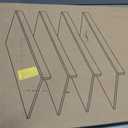 Gashell Wire Shelf Covers, Bamboo Wire Rack Covers for Pantry, Closet (4pcs, 34" W x 12" D)