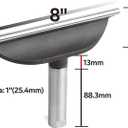 8" Tool Rest with 1" Diameter 4" Total Length Post, Woodlathe Heavy Duty Round Bar Straight Tool Rest.