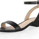 Ankis Black Nude White Red Women Sandals Comfortable Walking Strappy Open Toe Sandals for Women Dressy Summer 1 Inch Low block Heel Flat Adjustable Ankle Strap Wide Shoes 2025, Size 9