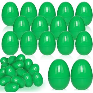 30Pcs Easter Eggs,2.36" Plastic Empty Fillable Easter Eggs for Easter Filling Easter Hunt,Easter Themed,Basket Stuffers Fillers Crafts Party Favor(Green)