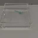 DINGHUO Acrylic Napkin Holder, 7"x 7"x 2.4" Flat Luncheon Napkin Dispenser with Lid, Clear Flip top Waterproof Paper Napkin Container Organizer for Table, Kitchen, Indoor & Outdoor, Bathroom Vanity