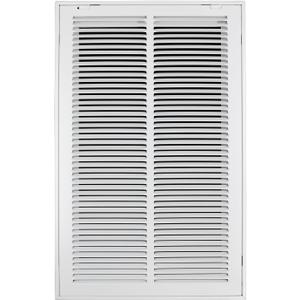 16"W x 25"H [Duct Opening Size] Steel Return Air Filter Grille - Removable Face/Door for 1 inch Filters -HVAC Vent Cover Grill - White [Outer Dimensions: 18 5/8"W X 27 5/8"H]