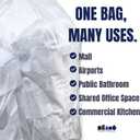 Plasticplace W55HDC1 55-60 gallon Trash Bags 12 Microns Clear High Density Garbage Can Liners 36 x 60 (200Count)