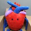 Jumbo 20" Anatomical Heart Plush - Extra Large Human Heart Stuffed Animal & Huggable Pillow - Perfect Open Heart Surgery Recovery Gifts, Cardiology Gifts, and Emotional Support Plush Anatomy Doll
