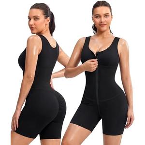 Junlan Sauna Suit Women - Full Body Sleeveless Sauna Jumpsuit with Zipper Waist Trainer (XL)