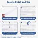 Acrylic Straw Holder for Cabinet Door - Reusable Cabinet Straw Organizer with Ultra Sticky Double-Sided Tape, Small Cabinet Door Organizer(Transparent) (9.5 Straw Holder(1 Pack))