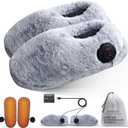 Rechargeable Heated Slippers for Cold Feet, Cordless Walking Foot Warmer Indoor, 4-8 Hours Heating,Washable,Light Weight,Next Generation Heating Pad