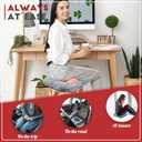 Stuffed Donut Pillow Seat Cushion | for Tailbone and Coccyx Pain, Hemorrhoids, Bed Sores, Pregnancy, Prostate, Surgery Recovery, Sitting Pressure Relief, for Home, Office and Car (Grey)