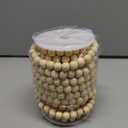 Waydress Christmas Wooden Bead Garland Rustic Farmhouse Garland Xmas Tree Bead Ornaments for Christmas Decorations, Total of 26 Feet(Wooden Color)