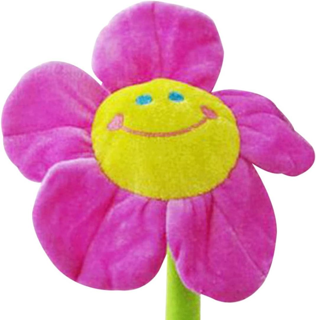 Stuffed Artifical Flower,Plush Sunflower Bouquet with Bendable Stems, Stuffed Flower Home Decoration for Wedding Party Birthday Christmas (18 Inch, Purple)
