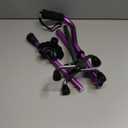 LIXIANG Walking Canes Stablize Women Quad Canes for Seniors & Adults Foldable Adjustable for Men & Women Heavy Duty Freestanding Cane for People with Leg Injuries 3 footings (Purple01)