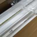 Cordless Faux Wood Blinds 45" W x 72" H, 2 Inch Slat Horizontal Windows Blinds with Crown Valance, Room Darkening, White Blinds for Home Interiors.