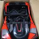 2 Seaters 24V Ride on UTV with Remote Control,10AH Battery, 400W Powerful Motors with 17" EVA Wheels, 20.5 Seat Width Electric Ride Toy with Metal Suspension,LED Lights,Music,Horn (Red)