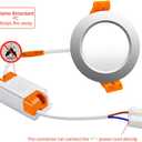 2 Inch LED Recessed Lighting, Dimmable Downlight 3W(35W Halogen Equivalent), 3000K Warm White Ceiling Light, CRI80, Silver Trim with LED Driver(4 Pack)