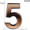 20 Pieces House Numbers Mailbox Numbers 0-9, 3D Door Address Numbers Self Adhesive Mailbox Numbers Sticker or House, Apartment, Office, Hotel Room, Mailbox Signs (Bronze,3 Inch)