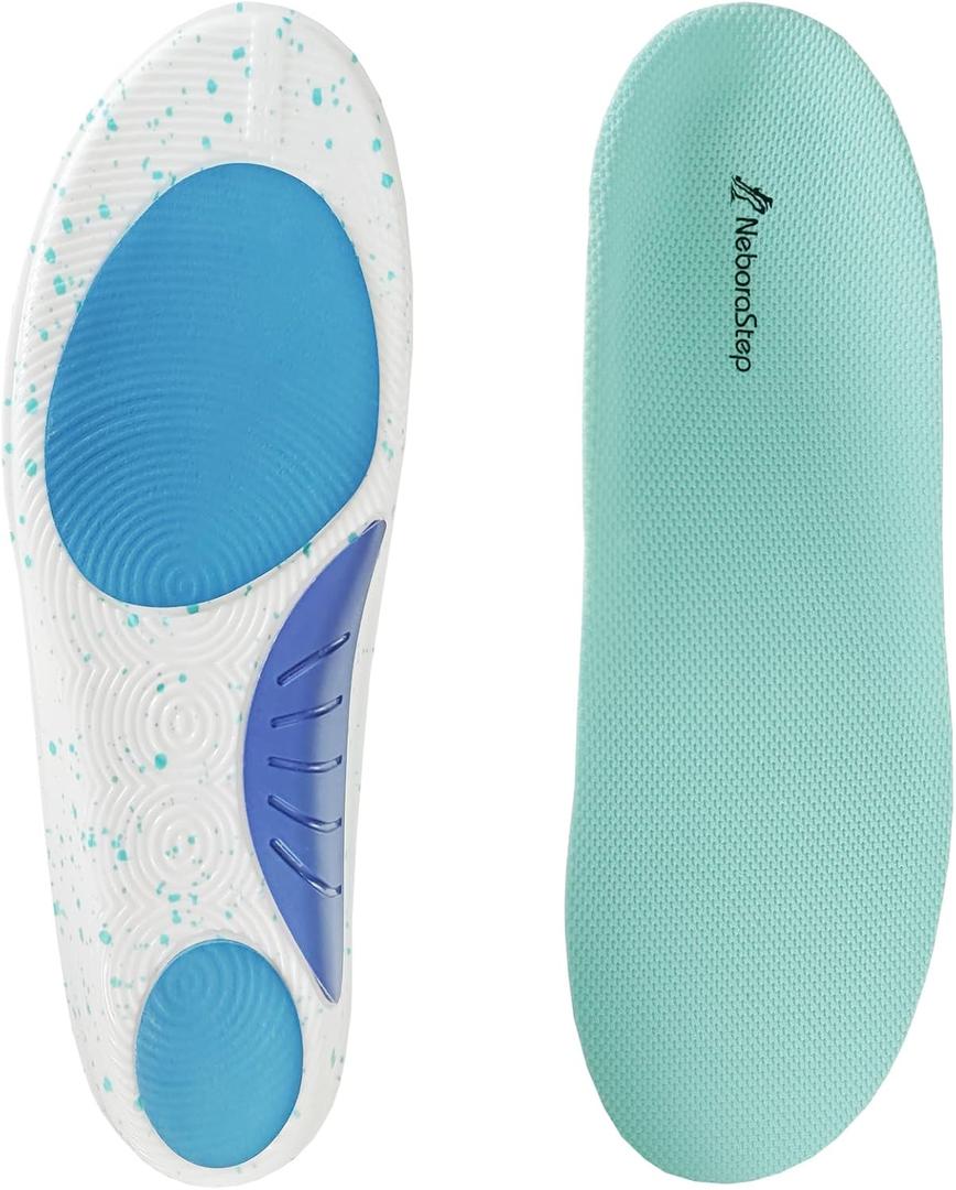 250+ lbs Plantar Fasciitis Arch Support Insoles for Men Women, Flat Feet Orthotic Insert, Work Boot Memory Foam Insoles, Shock Absorbing Cushion Shoe Insoles for Foot Pain Relief Men 9-11 1/2, Women 11-13 1/2