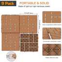 Goovilla Plastic Interlocking Deck Tiles, 9 Pack Outdoor Patio Flooring, 12"x12" Interlocking Decking Tile Outdoor All Weather Use, Waterproof Patio Pavers for Pool Balcony Backyard Porch, Khaki