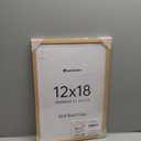 upsimples 12x18 Frame, Natural Solid Wooden Picture Frames, Display 11x17 with Mat or 12 x 18 Without Mat, Vertical or Horizontal Wall Hanging, 1 Pack, Natural