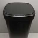 EKO EcoSmart 80L / 21.1 Gallon Motion Sensor Trash Can Tall, Large Touchless Automatic Kitchen Garbage Bin with Soft-Close Lid for Home or Office, Brushed Stainless Steel, Matte Black