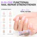 7 x Nail Ridge Filler For Damaged Nails: Gelike ec 8 in 1 Nail Strengthener for Thin Nails and Growth,Protein Nail Ridge Filler with Top Coat Free