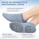 Unenow 5 Pairs Pilates Socks for Women Non Slip Socks with Grips for Yoga Hospital Barre Barefoot