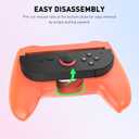 FANPL Grips for Nintendo Switch 2 Joy Con Controller, Ergonomic Design for Switch 2 Joycons Hand Grip with 4 Thumb Grip Caps (2 pack) (Blue-Orange)