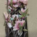 HyeFlora 3PCS Artificial Magnolia Flowers Stems for Spring Decoration, Faux Pink Magnolia Branches with Buds, 34.5" Long Stems Floral Arrangement for Vase Pot Table Centerpiece Indoor Decor