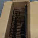 Dish Drying Rack Over the Sink In Stainless Steel Black Expandable Drainer for Small Kitchen, Counter Space Saving Compact Inside Sink Plate Dryer, Adjustable Hanging Metal Wire Strainer Drain Holder