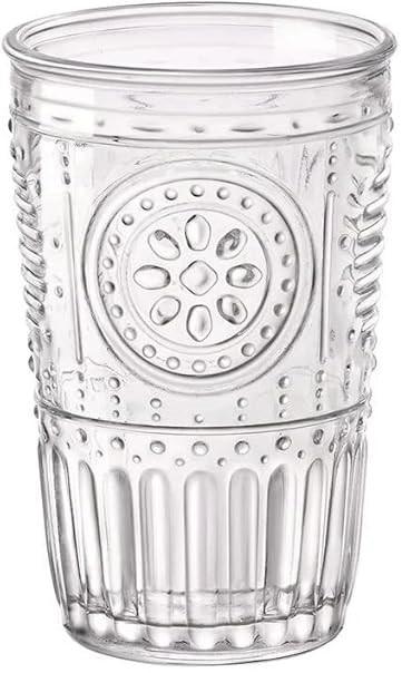 Bormioli Rocco Romantic (Set Of 2) Stemware Glasses, 10.75 Oz. Clear Crystal Glass, Made In Italy