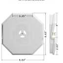 Vinyl Siding Mounting Block, Siding Mounting Block, 130110006001 Octagon Mount Block, Mounting Plate for 1/2 inch Lap and 4 inch Height Siding, White (2 Pack)