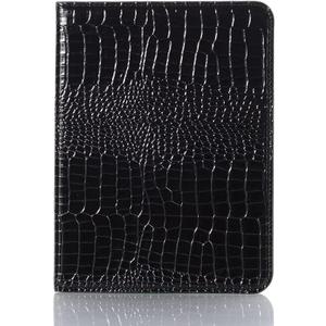 for iPad 11th (A16) 11'' 2025, iPad 10th 10.9'' 2022 Case for Women, Crocodile Synthetic Leather Folio Smart Cover with Card Pencil Holder - Black
