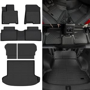 Naibeve Floor Mats for 2023 2024 2025 Kia Sportage Plug-in Hybrid for Kia Sportage Cargo Mat Trunk Mat with Backrest Mats Accessories (Floor Liner+Trunk Mat+Backrest Mats)