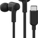 Belkin SoundForm Wired Earbuds with USBC Connector, inEar Earphones w/Microphone  USBC Headphones for iPhone 17, iPhone 16, iPad mini, Galaxy S25, Google Pixel 9, Android, and More  Black