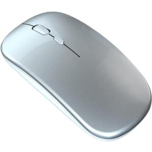 Wireless Mouse, 2.4G Slim Portable Computer Mouse with USB Receiver Quiet Silent Optical Laptop Mice for Notebook, PC, Laptop, Computer-Silver