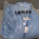 L'AGRATY Faux Fur Throw Blanket: 50" x 60" Luxury Soft Fluffy Rabbit Fur Blankets Twin for Couch Bed Sofa - Cozy Plush Bubble Blankets for Winter: Flannel Fleece Decorative Blanket(Airy Blue)